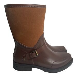 UGG Sivada Chocolate Espresso Brown | Tan Winter Boots Size 10 | Waterproof